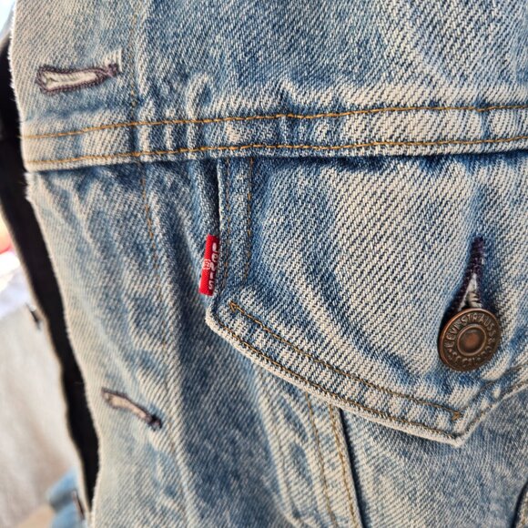 Vintage 80s Levi's Denim Trucker Jeans Jacket 50L - Picture 2 of 12
